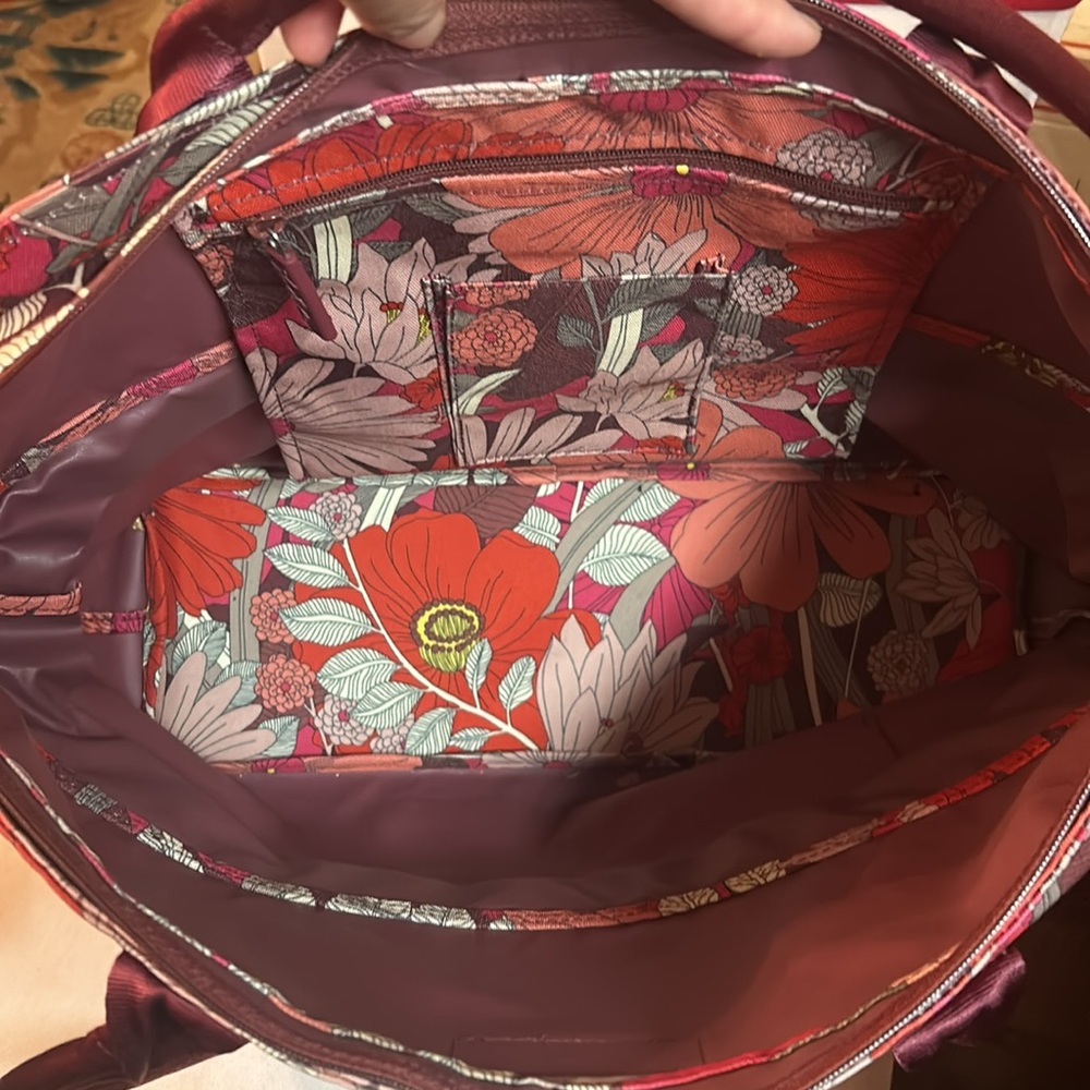 VERA BRADLEY EXPANDABLE Bohemian Blooms NEW travel weekender Bag - Picture 9 of 11